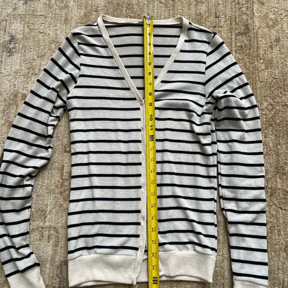 Black striped cardigan, size S - Picture 2 of 6